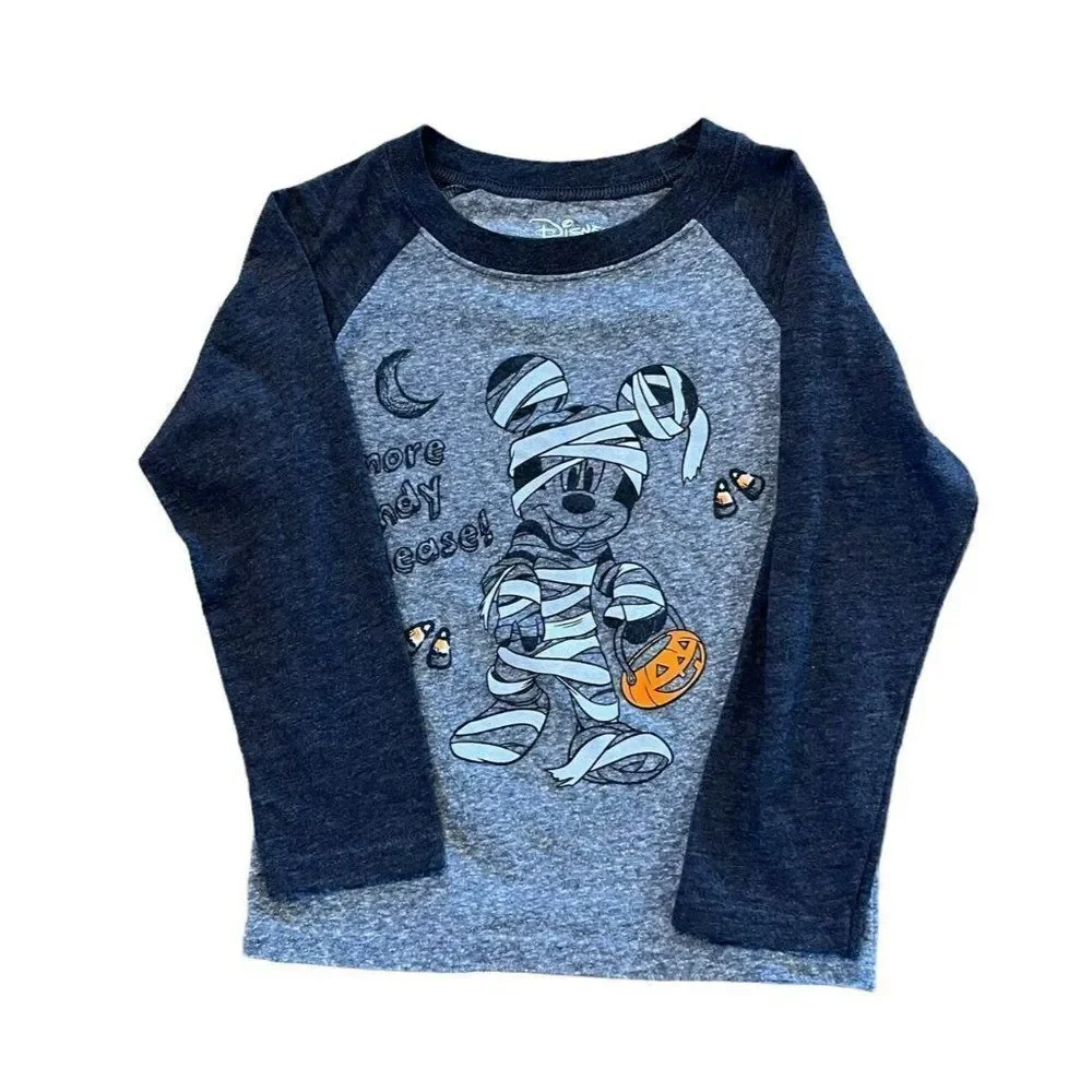 Disney and Little‎ Rebels Boys Halloween Shirts Long Sleeve Size 4